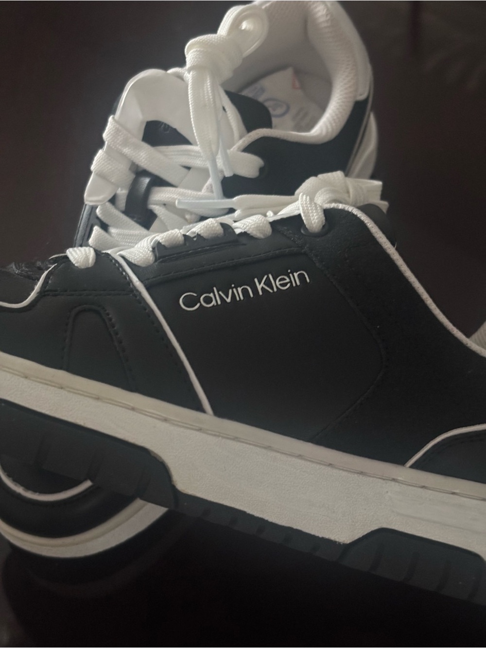 Calvin Klein Black and White Women's Low-Top  Sneakers NWOB